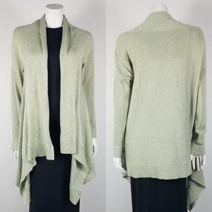 Lululemon Cashlu Knit Waterfall Open Cardigan In Heathered Rosemary Green Sz M/L